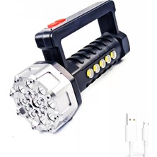 Cadde Outlet Yeni Süper RC-3030ULTRA Güçlü El Feneri Şarjli 17LED+5COB LED 2023 3030RC