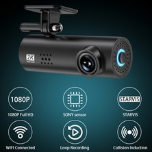 Ice Akıllı Araç Içi Kamera - 130° Geniş Açı Lens -1080P -Sesli Kontrol - Global Versiyon