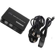 Yesper HDMI Kvm Switch Klavye Fare Yazıcı ile 2 Adet Paylaşma Için Anahtarı (Yurt Dışından)