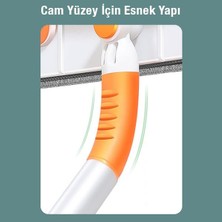 Polham 120CM Uzayıp Kısalabilen Teleskopik Mikrofiber Cam Silme Aparatı, Sağlam Bükülebilir Fırça