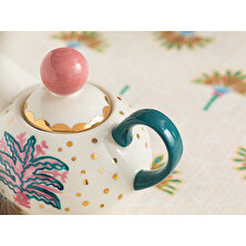 English Home Love Wish New Bone China Demlık Seti Pembe - Mavi 400 ml