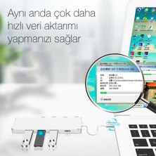 Teknoexpress 5in1 Type C Girişi Macbook Pro 13,14,15,16 Uyumlu USB Çoğaltıcı Veri Aktarım Cihazı Çevirici Adaptör