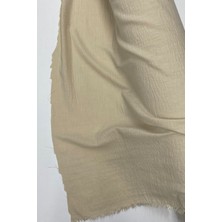 Nefertiya Keten Kumaş - Organik Kumaş - Perde Kumaşı - Ince Keten - Kıyafet Için Kumaş Örtü Bej 80