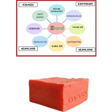 Seonland Organik Kırmızı Kantaron Yağı Sabunu 1 Adet ( Cilt Lekeleri + Sivilcee Izi + Yanıkk Izi + Anti Aging)