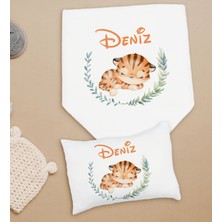 Bk Kids Kişiye Özel Isimli Bebek Battaniye ve Yastık Hediye Seti, Yeni Doğan Bebek Hediyesi, Bebek Uyku Seti-30