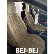 Kepmorpho Ford Ranger Lüx Oto Koltuk Minderi Ön Arka 5'li Set Elegance Serisi Bej