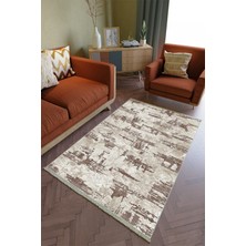 10 Post Online Salon Halısı Otantik Bej Kahverengi Yolluk Kaymaz Yuvarlak Oval Kesme Ince Yıkanabilir Halı