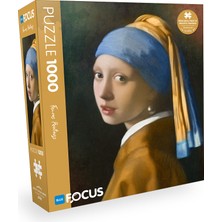 Blue Focus 1000 Parça Puzzle -  Wıth A Pearl Earrıng (Inci Küpeli Kız)