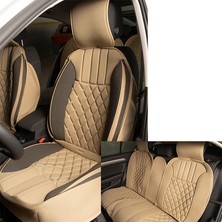 Kepmorpho 
nissan Maxima Lüx Oto Koltuk Minderi Ön Arka 5'li Set Elegance Serisi Bej-Koyubej