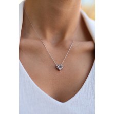 Sunshine Swarovski Taşlı Gümüş Kalp Kolye