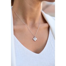 Sunshine Swarovski Taşlı Gümüş Dört Yapraklı Yonca Kolye