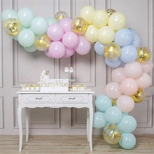 Eğlence Marketi Makaron Balon Zinciri Seti 5 Metre 137 Adet Balon