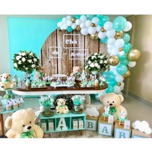 Eğlence Marketi Krom Gold Mint Yeşili Pastel Beyaz Balon Zincir