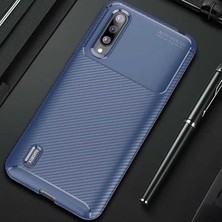 Heptek İletişim Xiaomi Mi A3 Kılıf Kamera Çıkıntılı Karbon Fiber Dokulu Renk Atmaz Koruyucu Kapak (Negro)