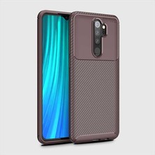 Heptek İletişim Xiaomi Redmi Note 8 Pro Kılıf Kamera Çıkıntılı Karbon Fiber Dokulu Renk Atmaz Koruyucu Kapak (Negro)