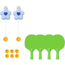 Çocukların Asılı Masa Tenis Eğitmeni Egzersiz Ekipmanı Mavi 4 Kürek (Yurt Dışından)
