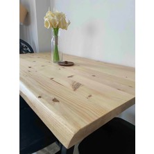 Woodtr Ahşap Doğal Ağaç Kütük Yemek Masası 80*180