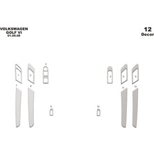 meriç cockpit design Meriç® Volkswagen Golf 6 Kapı Kaplama Maun 12 Parça 2008-2016
