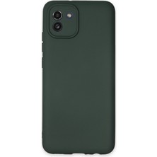 Bilişim Aksesuar Samsung Galaxy A03 Kılıf First Silikon - Koyu Yeşil