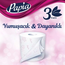 Papia 3 Katlı Egzotik Şakayık Özleriyle Parfümlü 8'li Cilt Tuvalet Kağıdı (1 x 8 Rulo)