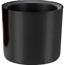 ToXA Mimoza 14CM Siyah 1,5 Litre Orta Boy Kaktüs Sukulent Saksısı Süzgeçli Ortak Parlak Saksı 14 cm