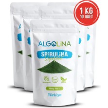 Algolina Spirulina Tozu 10 Adet 100g (1 kg) - BİTKİSEL PROTEİN KAYNAĞI-