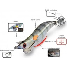 Dtd Real Fish Oita 3.5 Egi Tip Run Glow 105 mm 17.5 gr Kalamar Zokası