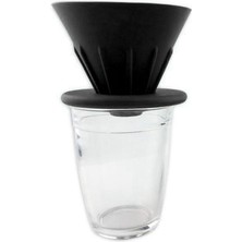 Cosy Zone Yumuşak Silikon Kahve Damalayıcı Rekerlendirilebilir Filtre Koni Brewer Portable Siyah Yüzük (Yurt Dışından)