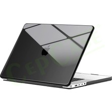 Cep Case Apple Macbook 13.6' Air 2022 M2 A2681 Kılıf Hava Kanallı 360 Derece Kristal Şeffaf Tasarım Kapak