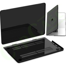 Cep Case Apple Macbook 13.6' Air 2022 M2 A2681 Kılıf Hava Kanallı 360 Derece Kristal Şeffaf Tasarım Kapak