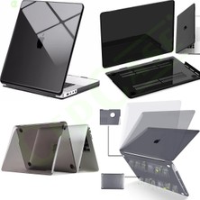 Cep Case Apple Macbook 13.6' Air 2022 M2 A2681 Kılıf Hava Kanallı 360 Derece Kristal Şeffaf Tasarım Kapak