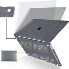 Cep Case Apple Macbook 13.6' Air 2022 M2 A2681 Kılıf Hava Kanallı 360 Derece Kristal Şeffaf Tasarım Kapak