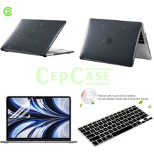 Cep Case Apple Macbook Pro 16.2" 2021 A2485 Kılıf Diamond Pırıltılı Kapak + Ekran Koruma + Klavye Koruma Set