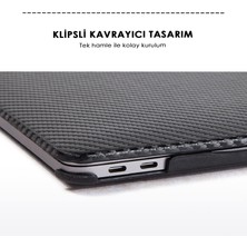 Cep Case Apple Macbook Pro 16.2'' 2023 M2 Pro/max Kılıf A2780 Kanallı Karbon Fiber Tasarım Koruyucu Kapak