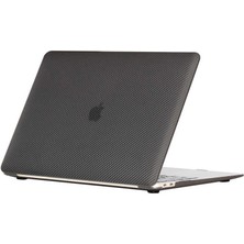 Cep Case Apple Macbook 13.6' Air 2022 M2 A2681 Kılıf Hava Kanallı 360 Derece Karbon Fiber Tasarım Kapak