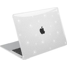 Cep Case Apple Macbook Pro 13.3' 2022 M2 A2686 Kılıf Diamond Pırıltılı Kapak+Ekran Koruma+Klavye Koruma Set