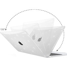 Cep Case Apple Macbook Pro 13.3' 2022 M2 A2686 Kılıf Diamond Pırıltılı Kapak+Ekran Koruma+Klavye Koruma Set