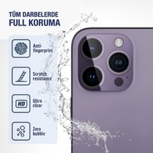 Blueo Apple iPhone 12 Pro Uyumlu Metal Çerçeve Kamera Lens Koruyucu Gümüş