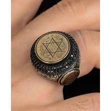 Prestige Gümüş Hz. Süleyman Mührü 925 Ayar Gümüş Erkek Yüzüğü