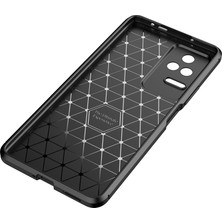 Xiaomi Poco F4 ile Uyumlu Kılıf Karbon Delüx Parmak Izi Yapmayan Ultra Slim Tpu Silikon Siyah