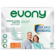 Evony Bel Bantlı Yetişkin Hasta Bezi Large 30'Lu Paket