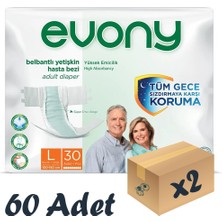 Evony Bel Bantlı Yetişkin Hasta Bezi Large 30X2 60 Adet