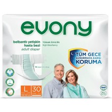 Evony Bel Bantlı Yetişkin Hasta Bezi Large 30X2 60 Adet