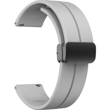 Gpack Nubia Red Magic Watch Kordon Silikon Mıknatıslı Ayarlanabilir HS19 Gri