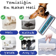 Hazneli Kedi Köpek Evcil Hayvan Tüy Kıl Temizleyici Rulo Toz Toplayıcı Gırgır