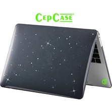 Cep Case Apple Macbook Pro 14.2" 2021 M1 A2442 Kılıf Hava Kanallı Diamond Pırıltılı Tasarım Koruyucu Kapak