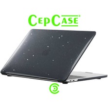 Cep Case Apple Macbook Pro 14.2" 2021 M1 A2442 Kılıf Hava Kanallı Diamond Pırıltılı Tasarım Koruyucu Kapak