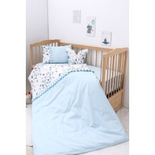 Umaybebek Bebek Nevresim Takımı %100 Pamuk 120 x 170 cm Çarşaflı Yeşil Desenli Set