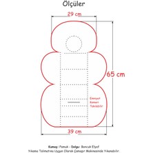 Umaybebek Puset Örtüsü + Puset Minderi 2 Parça - Bel Destekli - Kedi Desen