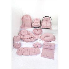 Umaybebek Babynest Puset Örtüsü Alt Açma Emzirme Yastığı Bel Destekli Ana Kucağı Bebek Arabası Minderi-Tutmalı